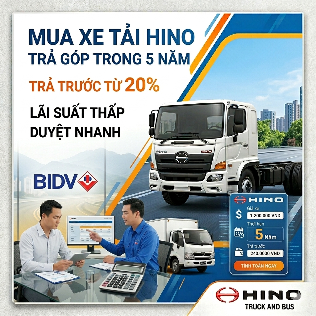 ngân hàng hỗ trợ mua xe hino